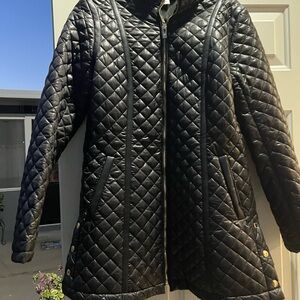 Via Spiga Black Quilted Puffer Jacket
